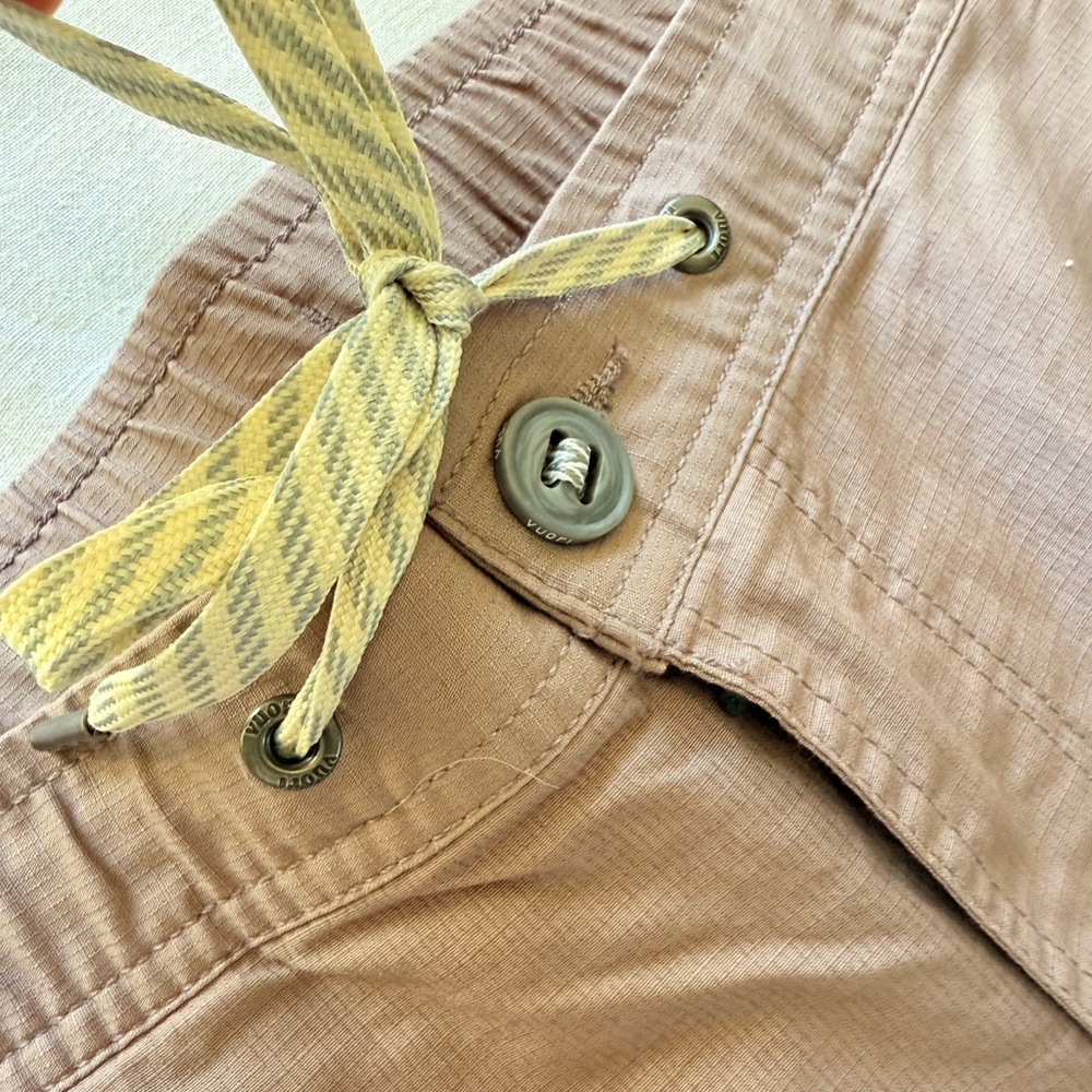 Vuori Women's hiking drawstring pull on organic cotton Pants - Mauve size‎ large - Picture 8 of 15